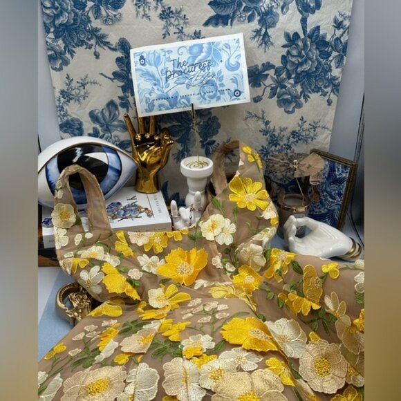 🆕 BRONX & BANCO 🧿 NWOT Jasmine Maraya Structured Mini Dress, Yellow Sz S US 4 - Picture 2 of 16